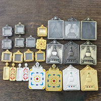 Tibetan Gahu Box Thangka Pendant - Double-Sided Portable Buddha Amulet