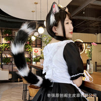 Handmade Cat Ear Headband and Tail Cosplay Accessory Set