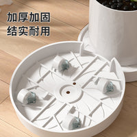Adjustable Rectangular Plant Pot Mover with Water Tray and Wheels
