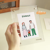 Clear Acrylic Photo Frame Display Stand for Postcards, Pictures, and Certificates