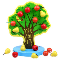 Montessori Magnetic Apple Tree Counting Toy for Toddlers, Educational Math Learning Game for Kids 1-3 Years Old