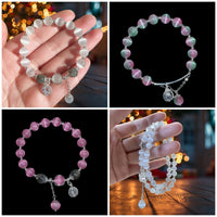 Cat's Eye Stone Beaded Bracelet with Chinese Style Elements