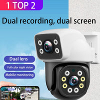 Dual-Lens 360° Rotating WiFi Outdoor Waterproof Security Camera