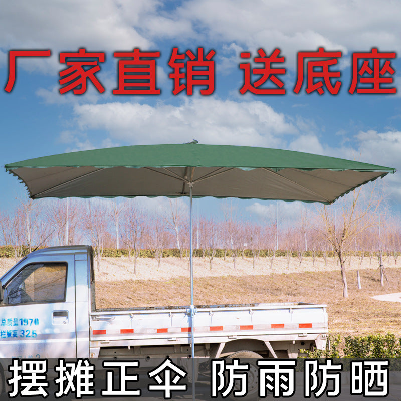 Large Outdoor Patio Umbrella Rectangular Sunshade Rainproof Garden Parasol for Market Stall