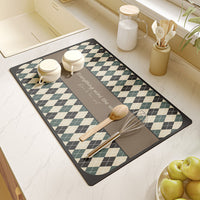 Kitchen Silicone Dish Drying Mat Heat Resistant Absorbent Table Mat Waterproof Oil-Proof Anti-Scald Easy Clean