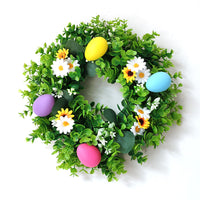 Artificial Daisy Eucalyptus Wreath for Spring Easter Door Decor