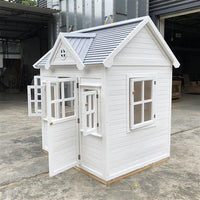 Outdoor Garden Wooden Playhouse for Kids, Interactive Game House, Assembled Tree House, Anti-corrosion Wood Mobile Gazebo