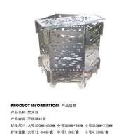 Portable 304 Stainless Steel Fire Pit for Outdoor Camping, Picnics, and Winter Heating