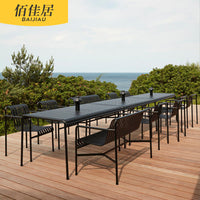 Outdoor Nordic Creative Aluminum Table and Chair Set for Patio Garden Balcony - Waterproof and Sunscreen