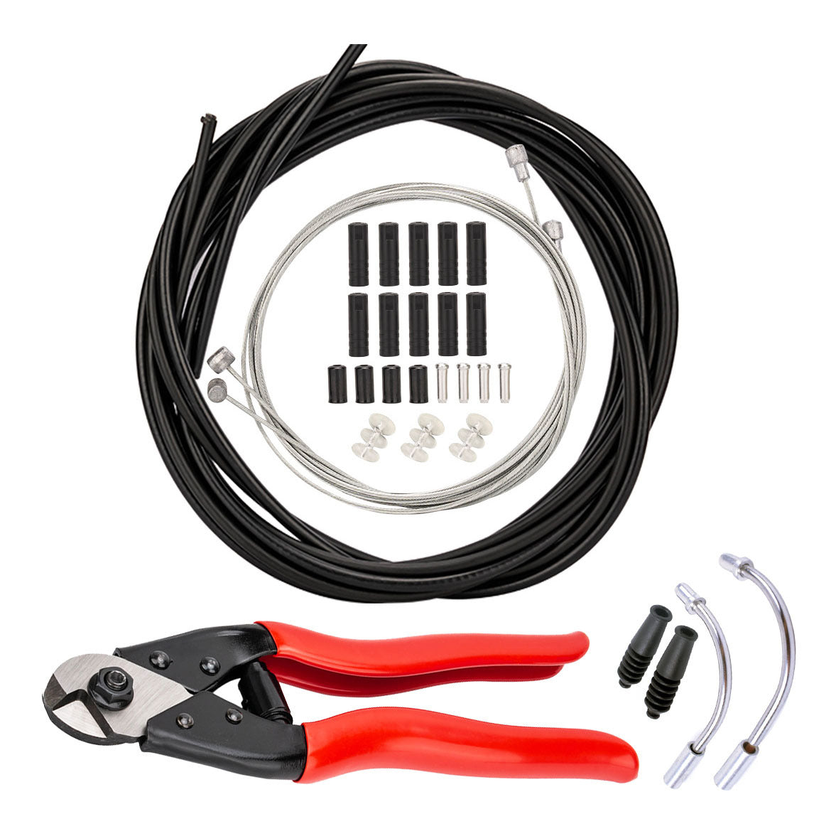ZTTO Mountain Bike Brake and Derailleur Cable Set with Colorful Cores for V-Brake and Disc Brakes