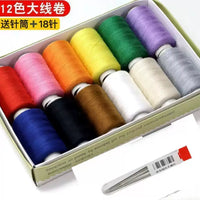 Large Spool Sewing Thread Set with Needles for DIY Craft and Garment Repair