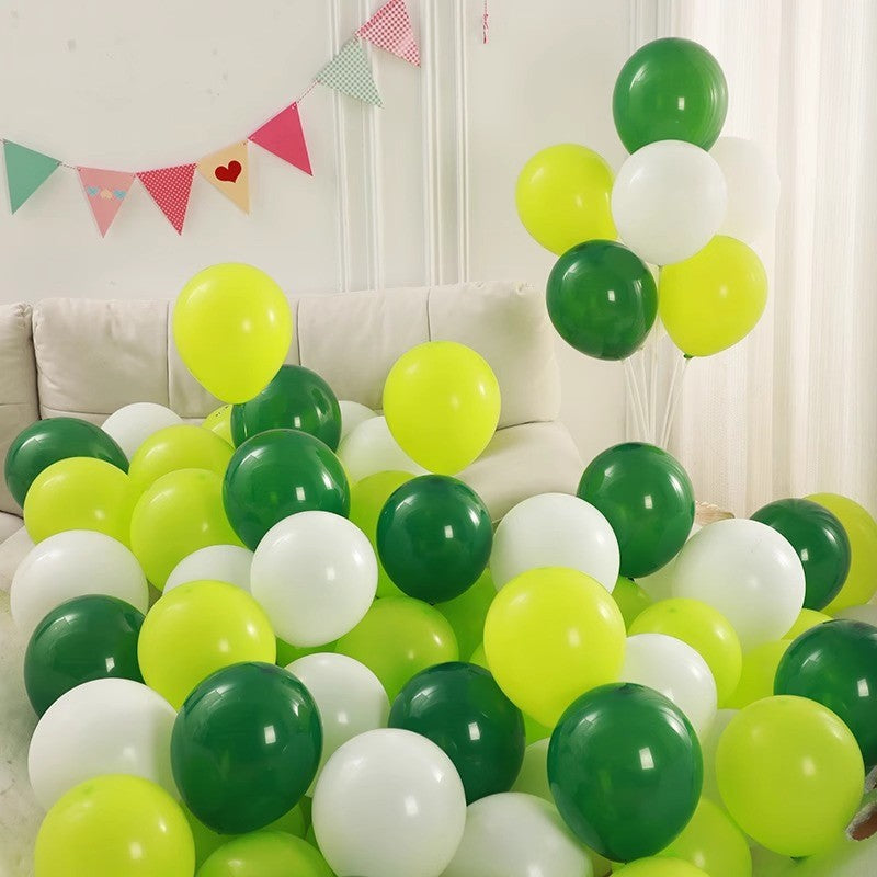 Green Forest Graduation Balloons for Kids - Thickened Non-toxic Retro Outdoor Spring Party Decoration