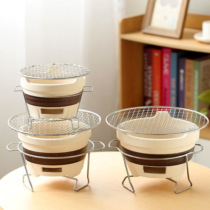 Outdoor Milk Tea Brewing Set Charcoal Grill Fire Pit BBQ Stove Balcony Tea Maker