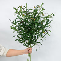 Artificial Olive Leaf Branch for Floral Arrangements and Home Decor