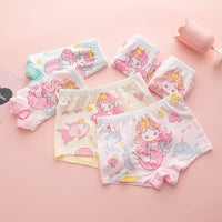 6-Pack Girls' Cotton Underwear Boxer Briefs for Toddlers and Kids