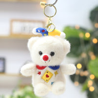 Christmas Clown Bear Plush Toy with Santa Hat - 15cm Teddy Bear Doll