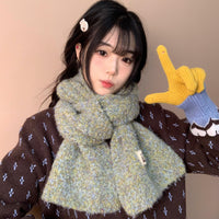 Retro Blended Knit Scarf for Autumn/Winter - Warm & Soft Neck Warmer