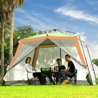 Large Outdoor Sunshade Canopy Tent with Mosquito Netting for Beach, Fishing, BBQ, and Picnics