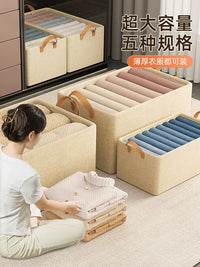 Foldable Fabric Storage Box with Steel Frame for Wardrobe Clothes and Pants Organization