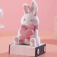 3D Paper Carving Art Notepad with Display Box, Creative Desk Ornament, Stress Relief Gift for Students