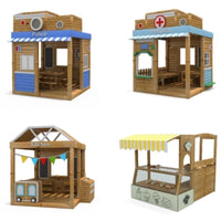 Kids Outdoor Colorful Light and Shadow Wooden Playhouse Kindergarten Science Experiment Art Exploration Role Play Leisure House