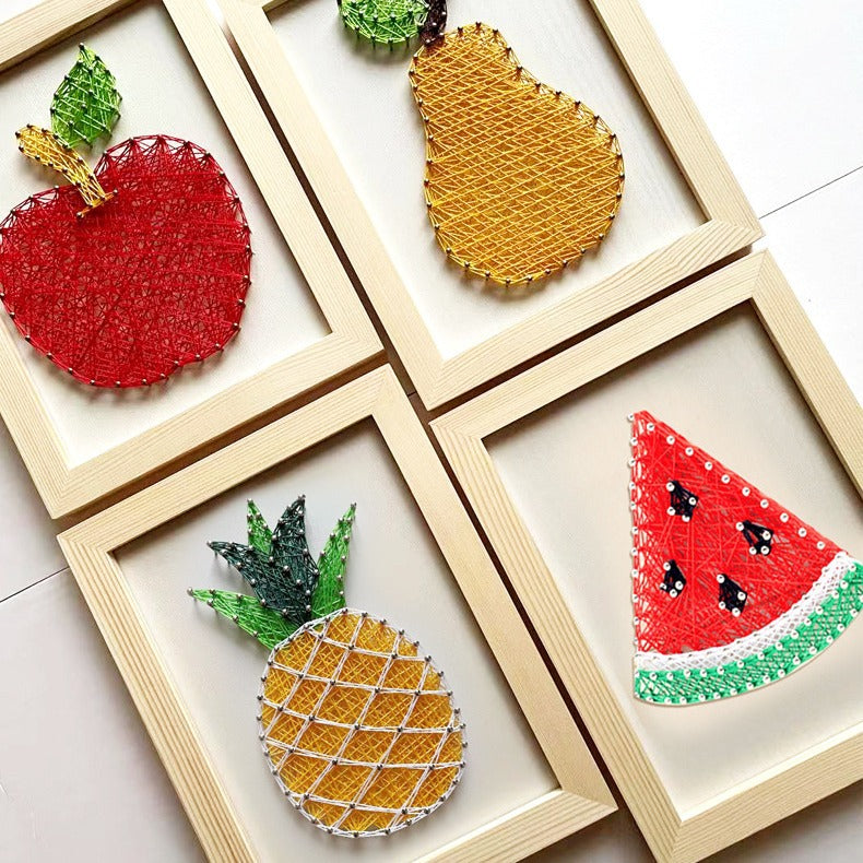 DIY String Art Kit with Wooden Board and Nails for Creative Home Decor
