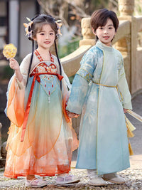 Kids' Hanfu Tang Suit for Boys and Girls, Traditional Chinese Ancient Costume for Performances