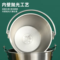 304 Stainless Steel Ice Bucket with Handle for Beer, Wine, and Snacks - KTV Bar Supply