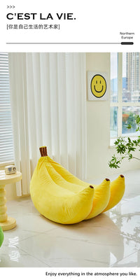Norchair Trendy Creative Lazy Sofa Nordic Living Room Home Banana Lounge Chair Bedroom Leisure Single Bean Bag