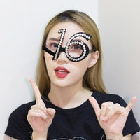 Novelty Number Birthday Glasses for Party Decorations