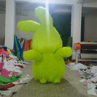 Inflatable Pink Rabbit Mascot Costume for Walking Performance and Events