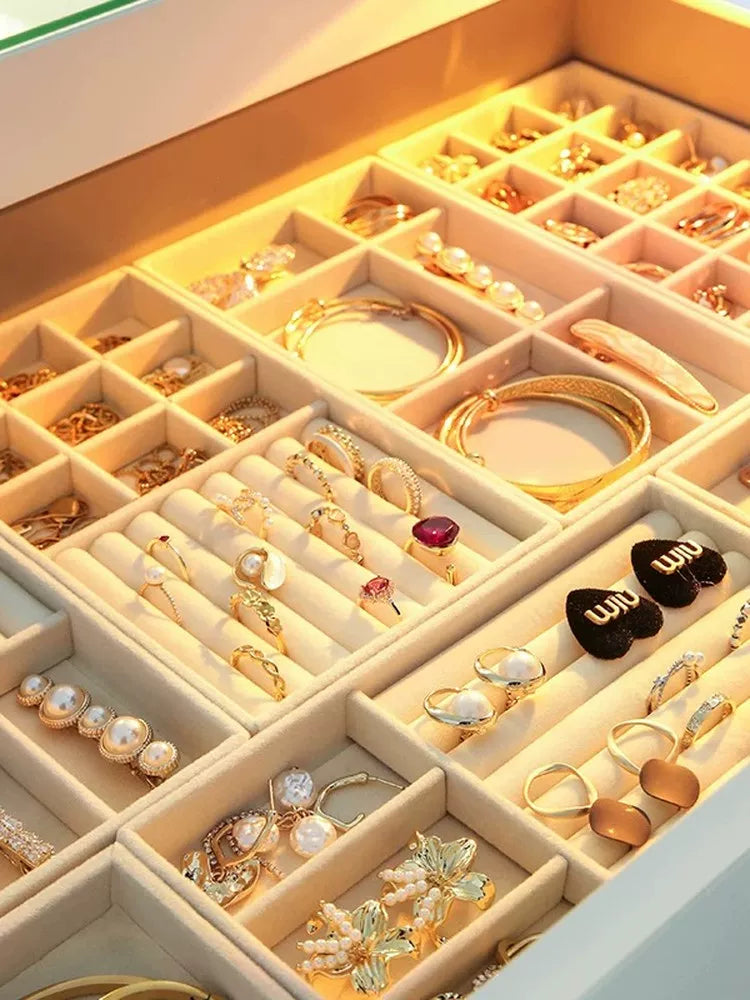 Velvet Jewelry Tray Organizer for Rings, Earrings, Necklaces - Drawer Divider for Dresser