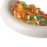 Eye-shaped Folded Sequin PVC Double-Hole Beads for DIY Garment & Jewelry Accessories