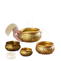 Brass Eight Blessings Incense Burner for Home Altar and Worship