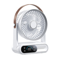 S26 USB Desktop Air Circulator Fan with Digital Display, Quiet Operation, and Strong Airflow