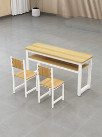 Double Student Desk with Chairs for Classroom and Tutoring Centers