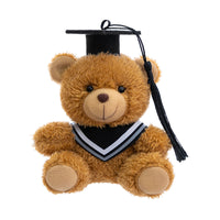 Graduation Teddy Bear Plush Keychain with Doctoral Cap, 10cm
