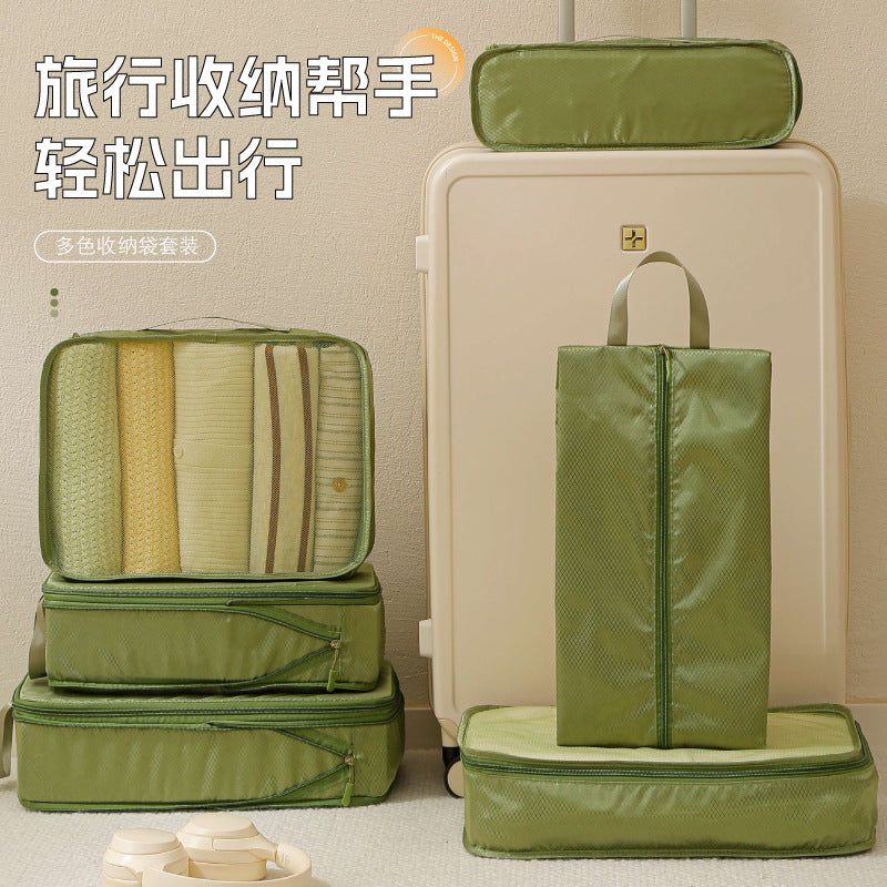 Travel Compression Packing Cubes Set for Clothes and Toiletries, Waterproof Large Capacity Organizer Bags
