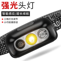 Rechargeable LED Headlamp with Motion Sensor for Outdoor Activities