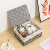 Woven Storage Basket for Desktop, Remote Control, Keys, and Sundries