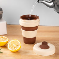 Portable Food-Grade Silicone Folding Cup for Travel and Camping