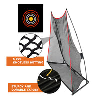 Golf Hitting Net with Tri-Turf Mat Indoor Outdoor Swing Practice Set