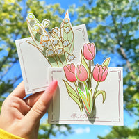 3D Pop-Up Flower Bouquet Greeting Cards with Envelope for Various Occasions