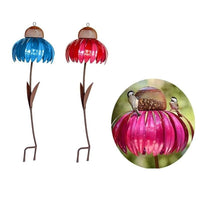 Hummingbird Feeder Outdoor Garden Flower Bird Feeder Metal Nectar Dispenser for Wild Birds