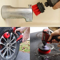 17-Piece Car Detailing Brush Set with Air Vent Brush, Drill Brushes, Microfiber Sponge, and Wire Brushes