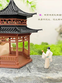 Chinese Ancient Pavilion Miniature Landscape Ornament for Garden and Patio