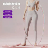 Resistance Band Set with Pilates Bar for Back and Shoulder Training