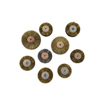 Industrial Wire Brush for Polishing and Deburring, Wood Core, Stainless Steel/Copper/Brass Plated