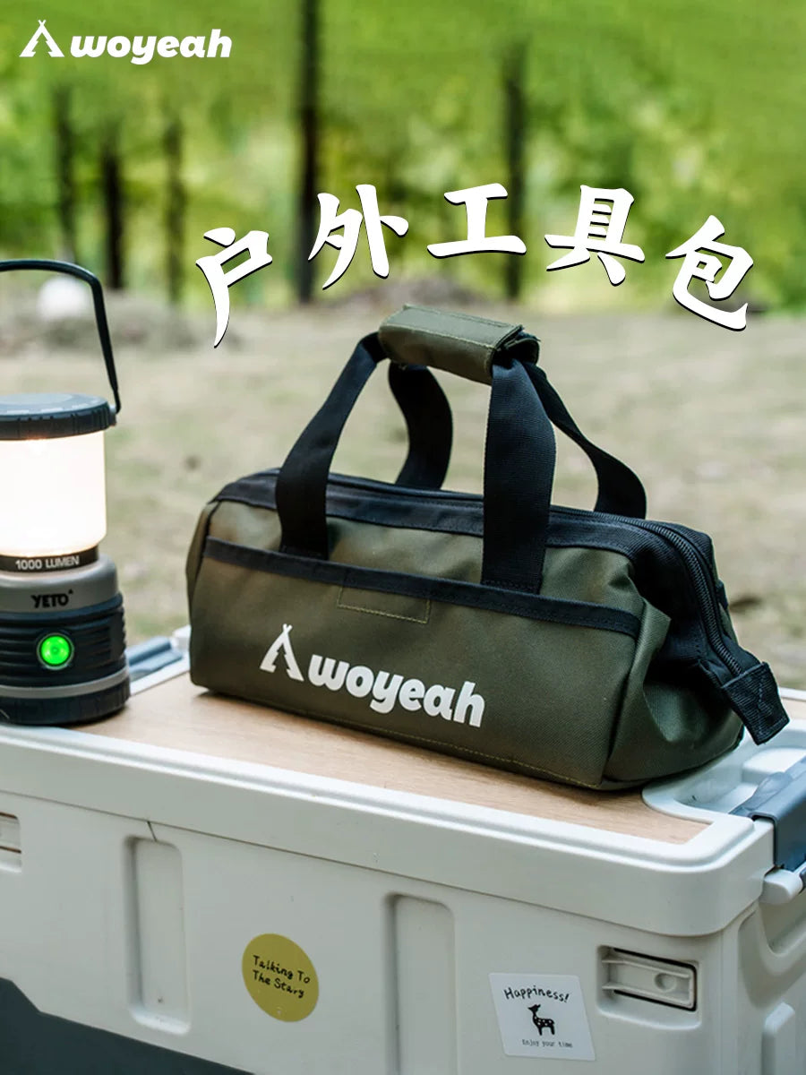 Outdoor Camping Tent Pegs Wind Rope Storage Bag Multi-functional Portable Tool Pouch