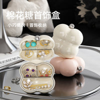 Portable Marshmallow Jewelry Box Travel Organizer for Rings Earrings Necklaces